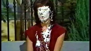 Kate Lynch gets pied on Bizarre