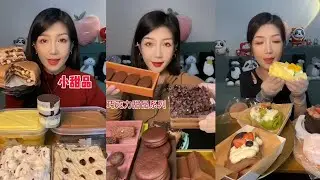 ASMR Eating Cake 🤤🎂 Cream chocolate 🍫 Dessert 🎂 Tiramisu Caramel #asmr #tiramisu #cake #mocha 