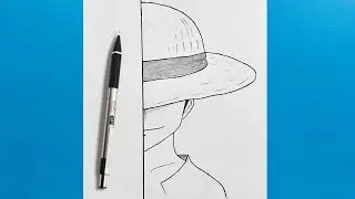 How To Draw Luffy Half Face Easy Step By Step Monkey D luffy Drawing One Piece Tutorial For Beginner