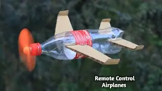 How to make remote control airplanes used bottles and DC motor - science project working model #toys