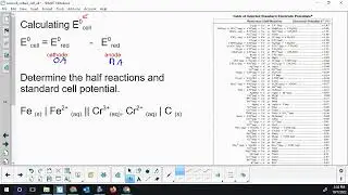 Chemistry 30 - Standard cells and standard cell potential