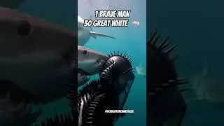 Brave man vs 30 Sharks#shark#horrorpodcast#horror#wildlife#ocean#sea#trending#youtube#fyp#ytshorts