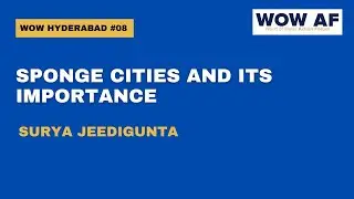 Sponge Cities and Its Importance | WOW Hyderabad #08 | Surya Jeedigunta