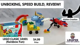 LEGO Classic 10401 Rainbow Fun 60th edition - Unboxing, Speed Build, Review plus Hidden Creation!