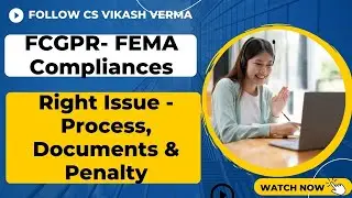 Process of filing Form FCGPR at FIRMS portal of RBI | Right Issue |Documents required before filing.