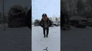 My first big snow in France #snow #snowfight #family #vloge #life #france