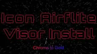 Icon Airflite Face Shield Visor Install in Under 2 min! Chrome to Gold