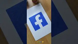 Facebook logo drawing easy #shorts