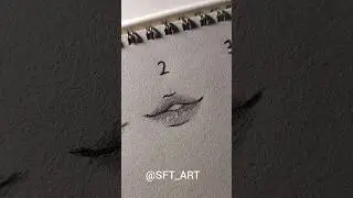 Drawing Three different Lips #art #howtodraw #lips #shorts