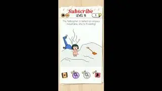 Brain Test 2 Level 15 the helicopter crashed on snowy mountain, she is Freezing