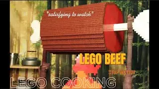 LEGO BEEF bbq in real life - lego cooking stop motion