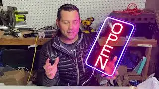 LED Neon Open Sign, Open LED Signs for Business, Ultra Bright Lighted Open Sign