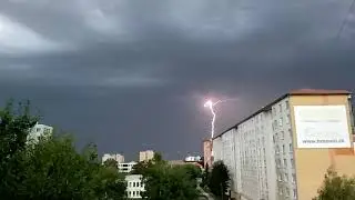Búrka + blesky slow motion Trebišov
