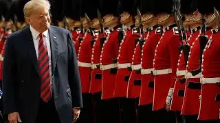 US-Flaggen s&auml;umen Windsors Stra&szlig;en vor Trumps Staatsbesuch