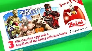 Marvel Guardians of the Galaxy Kinder Surprise Eggs Toys. Huevos Sorpresa Zaini Chocolate eggs