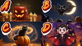 🎃 ABC Halloween Song for Kids 👻 | Learn the Alphabet with Spooky Fun Characters! | A to Z Halloween