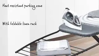 Brabantia Ironing Board   Size D with Heat Resistant Iron Zone and Linen Rack