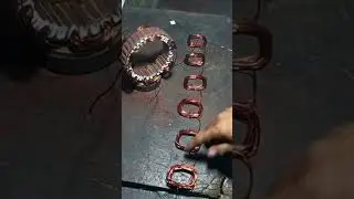 6 coils in one layer alaternator stator rewinding 12 volt 90 amp.@dodznb238