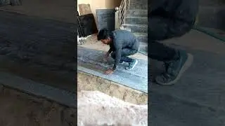 #tiles step ka cutting #tiles granite 10x3.8 foot #tiles hath bandhna kam l****b na#tiles