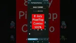 Pixeltap Daily Combo | 8 July Pixel Combo Solved #pixelverse #pixeltap