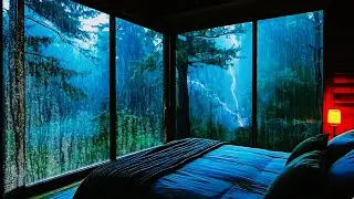 Rain Sound On Window with Thunder SoundsㅣHeavy Rain for Sleep,  Relaxation, Meditation and Study #01