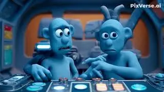 Confused Aliens Don't Know How To Fly: A Modern Children's Silent Clip