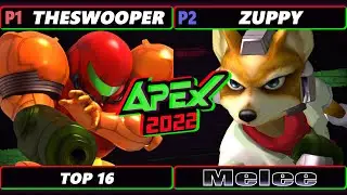 Apex 2022 - Zuppy (Fox) Vs. TheSWOOPER (Samus) SSBM Melee Tournament
