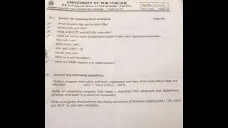 🎬 Punjab University BS Past Paper 2021 &mdash; Computer Organization & Assembly Language