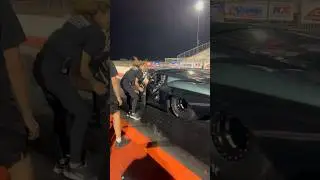 Wife fans door of screw blown methanol Pro Mod Ford Mustang!