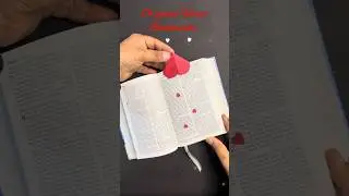 CUTE Origami Heart Bookmark TUTORIAL! #origami #viralvideo #shorts #trendingshorts #reels #viral