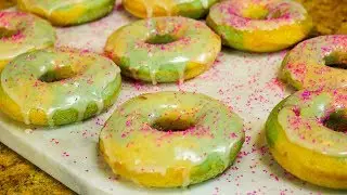 Baked Colorful Donuts | Simple and Easy Donut Recipe | Lyndy Gates