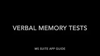 Verbal Memory Tests
