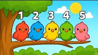 „5 Kleine Vögel | Fröhliches Kinderlied zum Mitsingen & Zählen | Lernlied für Kinder“