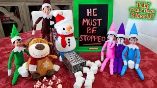 Bad Elf on the Shelf Chucky Shreds Snowman and Reindeer!!! Day 19