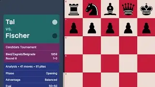 Tal vs Fischer &mdash; Candidats Tournament 1959 (Round 6)