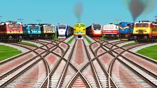 9️⃣Epic Diesel Trains Running On High Curve Bumpy Tracks | Indonesia Train Gameplay