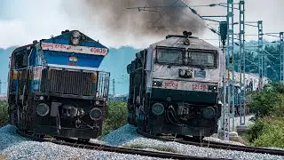 Twin WDG4 vs Long Hood WDP4B Power on Gradient | Coal Train & Humsafar | Indian Railways