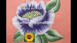 Flores One stroke. How to paint flowers. Pittura di fiori.Peinture des fleurs. 2