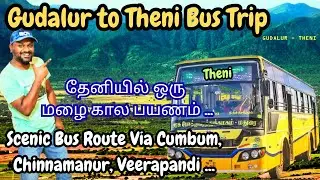 Gudalur To Theni New Bus Stand Travel Vlog | TNSTC Bus Trip Via Cumbum, Chinnamanur, Veerapandi