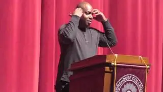 Combat Jack gives lecture at Morehouse College during A3C