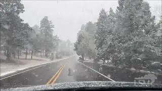 10-30-2024 Cascade, Colorado - First Fall Snowfall via Drone and Snow Globe