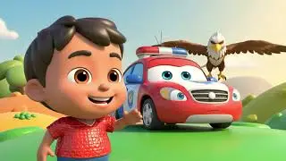 The Wheels on the Police Car Song 🎵 Fun Kids Music