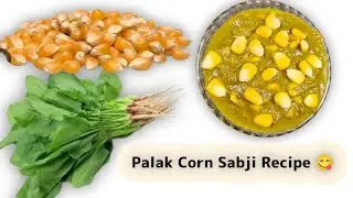 Palak Corn Sabji Recipe 😋 | India Sign Language | Anjali Kitchen Deaf 