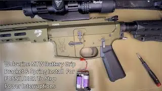 Wolverine MTW Battery Grip Bracket & Spring Install  For FOSSIL DIG1 To Stop Power Interruptions