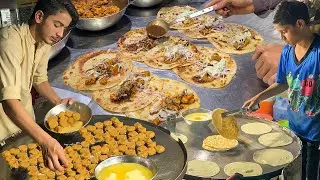 Pakistani Street Food Shami Kabab Paratha Roll | Roadside Street Food KEBAB ROLL & EGG KALEJI ROLL