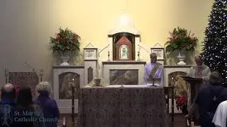 9 30am & 11 30am Masses,  January 3, 2021 St. Mary's Catholic Church Jackson,TN Live Stream