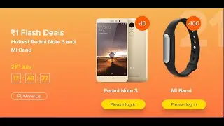 Xiaomi MI 2nd Anniversary Flash Sale Rs 1 20-22 July 2016