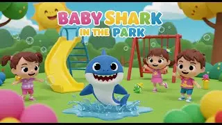 Baby Shark in the Park | Fun Kids Song with Dancing & Splashing!
