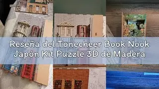 Rese&ntilde;a del Tonecheer Book Nook Jap&oacute;n Kit Puzzle 3D de Madera para Adultos, DIY Nookbook Bookend con