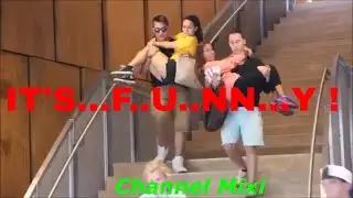 CARRYING STRANGERS DOWN STAIRS! COLLEGE PRANK!! 2018